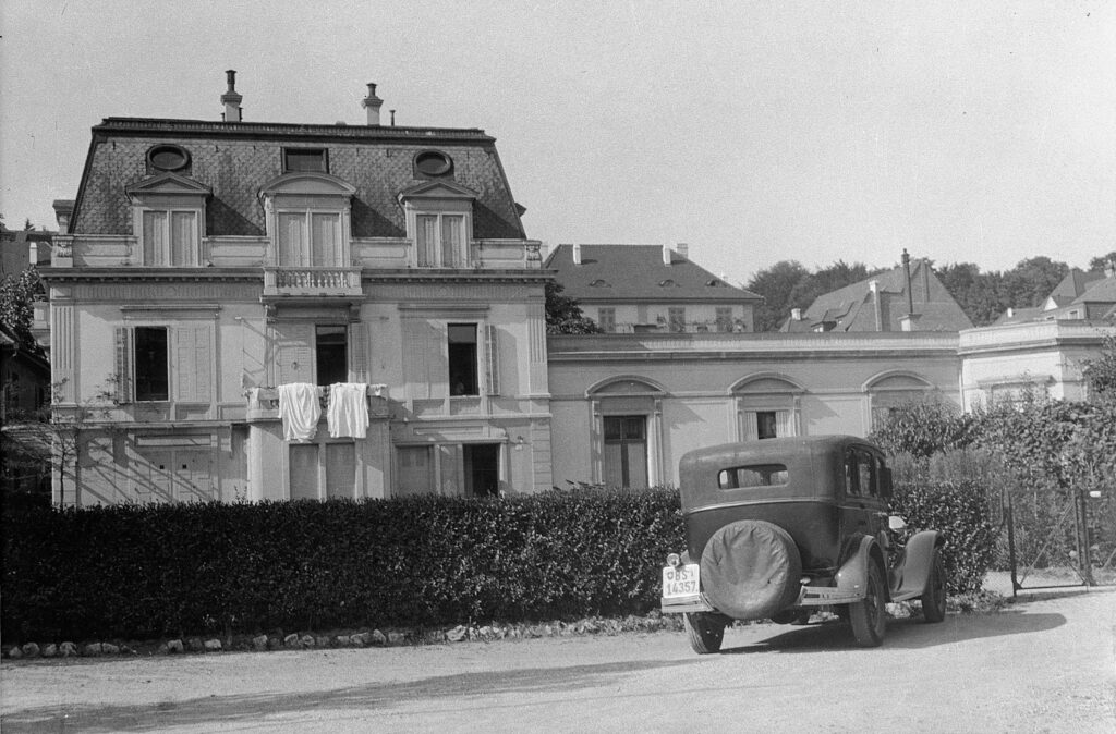 Historische Ansicht der Villa Engelsches Gut in Basel aus den 1920er Jahren